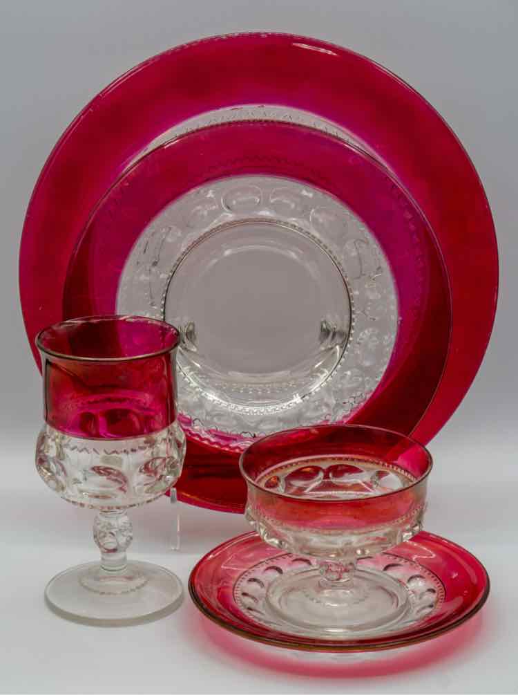 Ruby Cranberry Glassware Set 48pc.