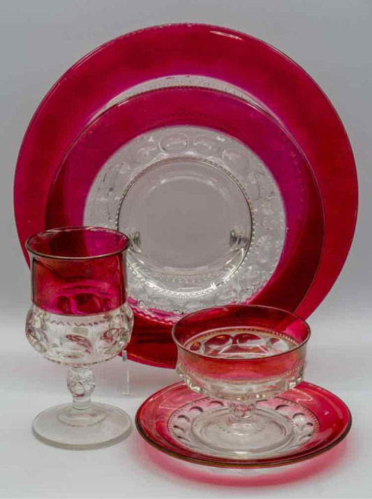 Ruby Cranberry Glassware Set 48pc.