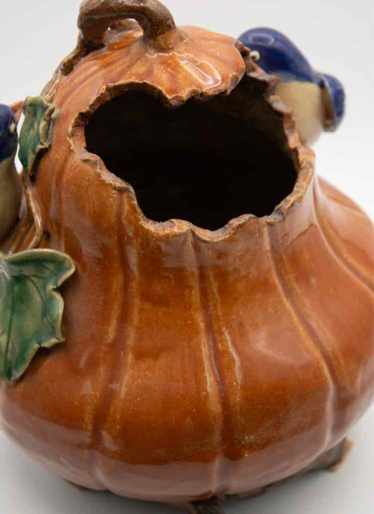 Vintage Ceramic Gourd w/ Blue Birds