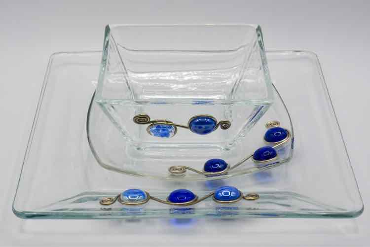 3 Beaded Wire-wrapped Bowls/Platters