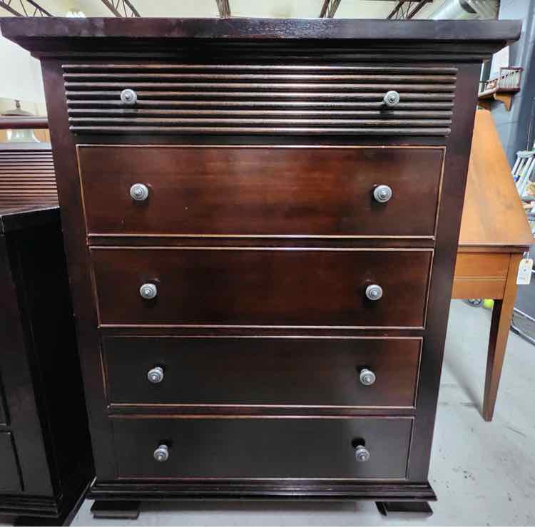 Linga Dark Brown 5 Drawer Tallboy Dresser