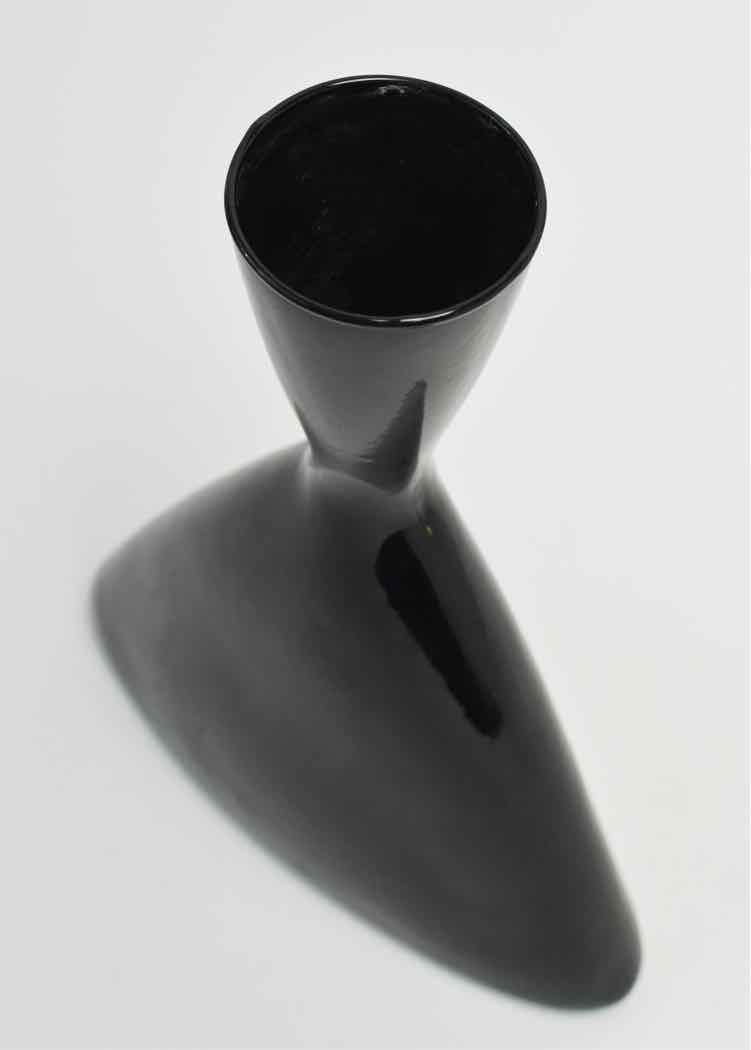 Cerreto Italian Black Ceramic Vase