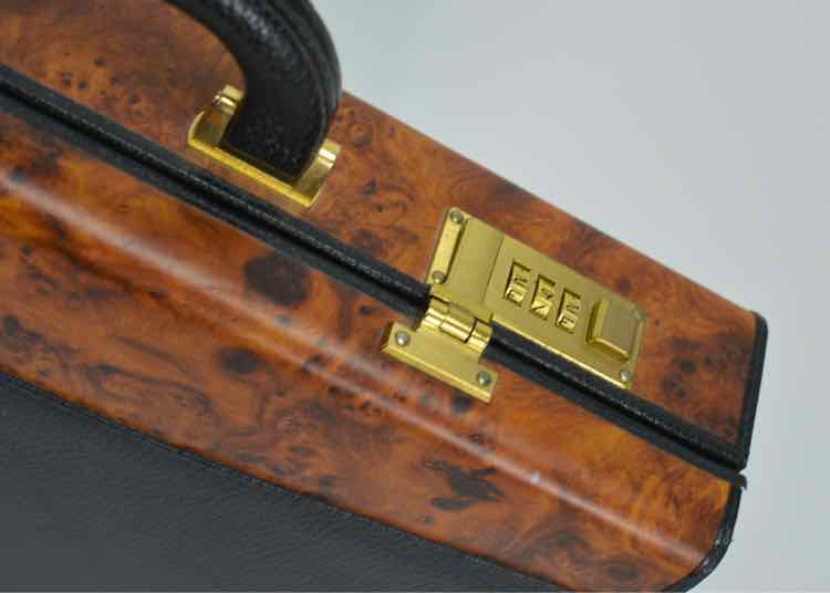 Balenciaga Wood Look Briefcase