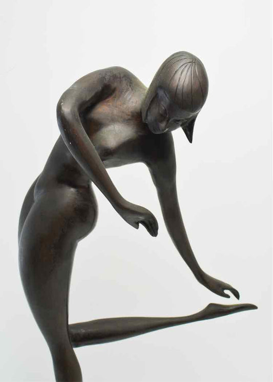 Art Deco. Bronze Lady Sculpture