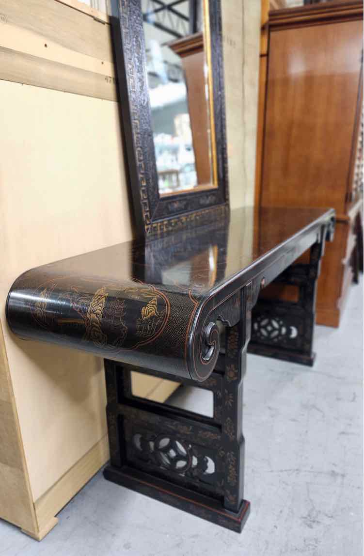 Baker Gold/Black Mirror w/Entry Table