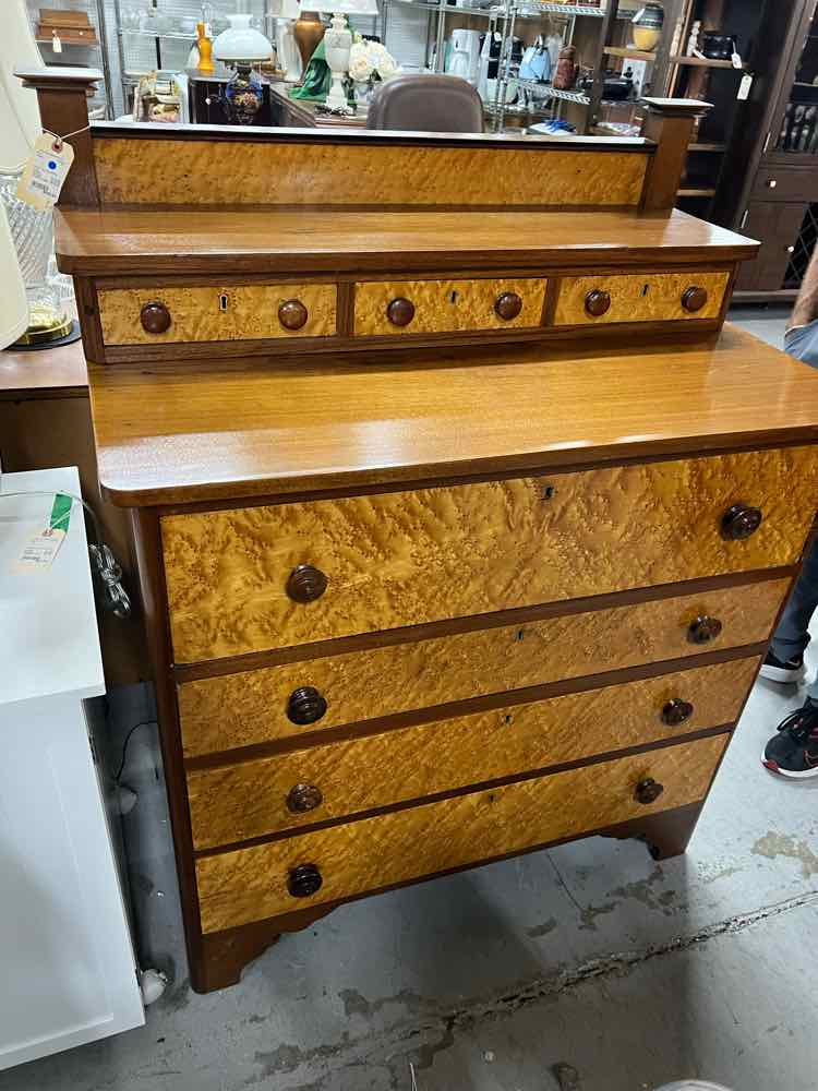 1840's Tiger Eye Maple Chest