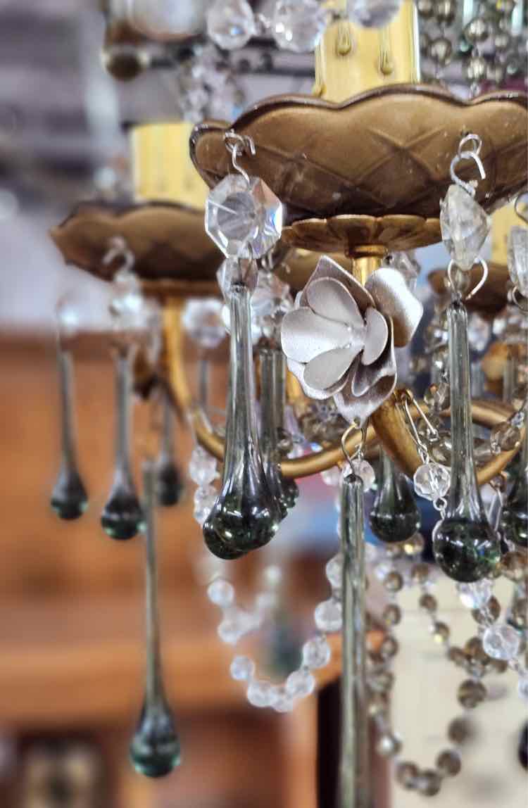 Schonbek Gold Flower Chandelier