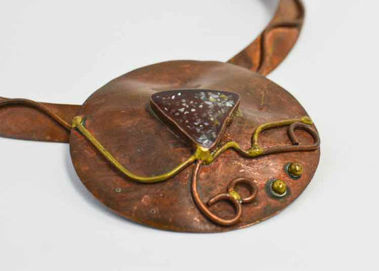 Vtg.Copper Brass Necklace