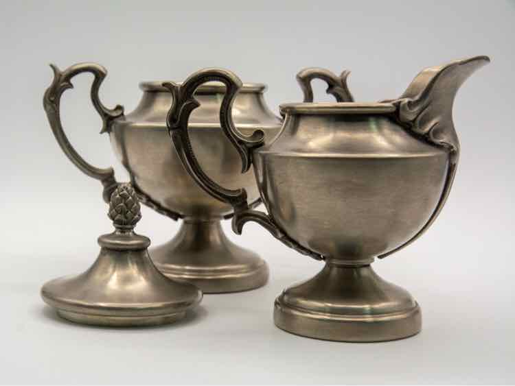 Vintage Priscilla Pewter Coffee Tea Set