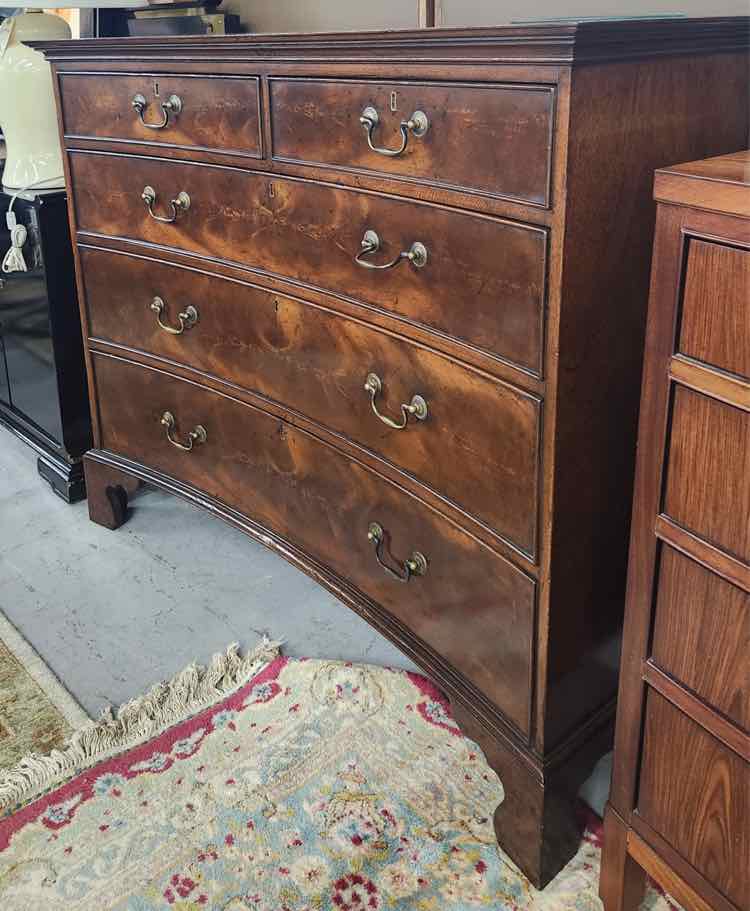 Convex Burl Wood Cabinet
