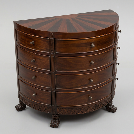 Vtg. Mahogany French 12 Drawer Cabinet