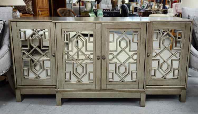 Glass Front Sideboard Cabinet