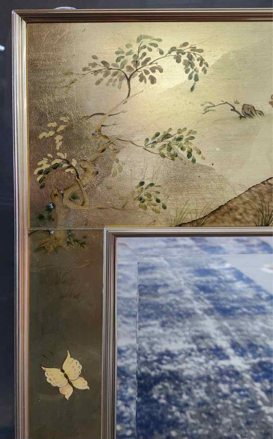 La Barge Reverse Glass Painted Mirror