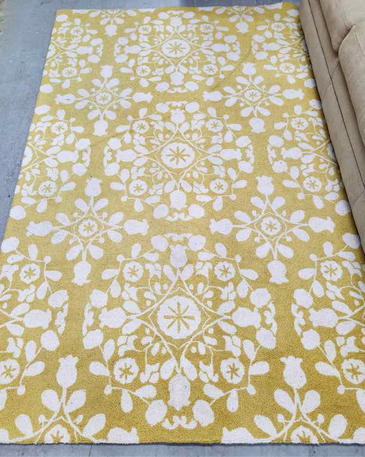 5' x 8' Suzani Yellow/White Rug