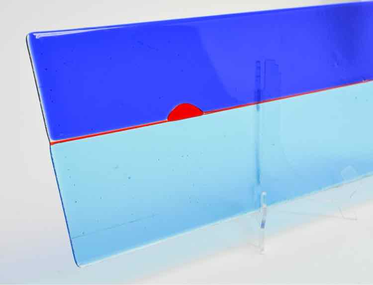 Abstract Horizon Signed Fused Glass