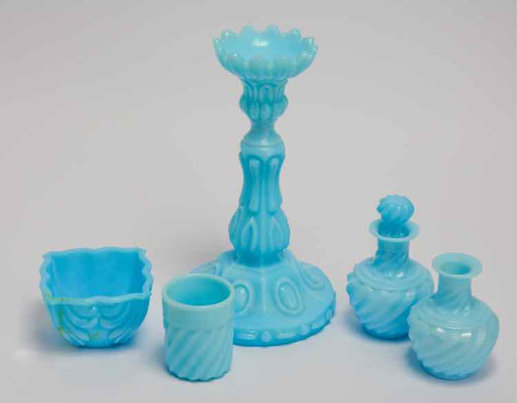 Fenton Art Glass Baby Blue 5pcs