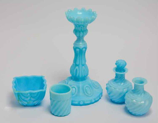 Fenton Art Glass Baby Blue 5pcs