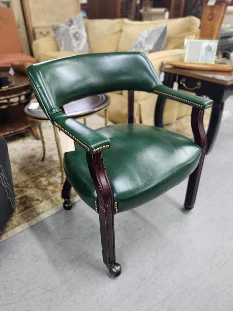 Green Leather Office Chair