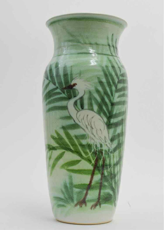 Vtg.Green Studio Pottery Vase