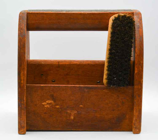 Vintage Shoe Shine Box & Brush