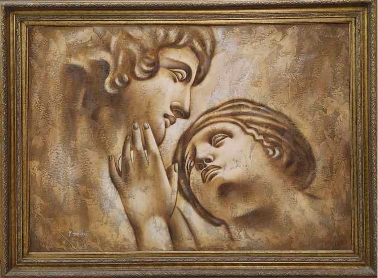Art "Greek Lovers" Art Study by Y. Deric Oil Painting