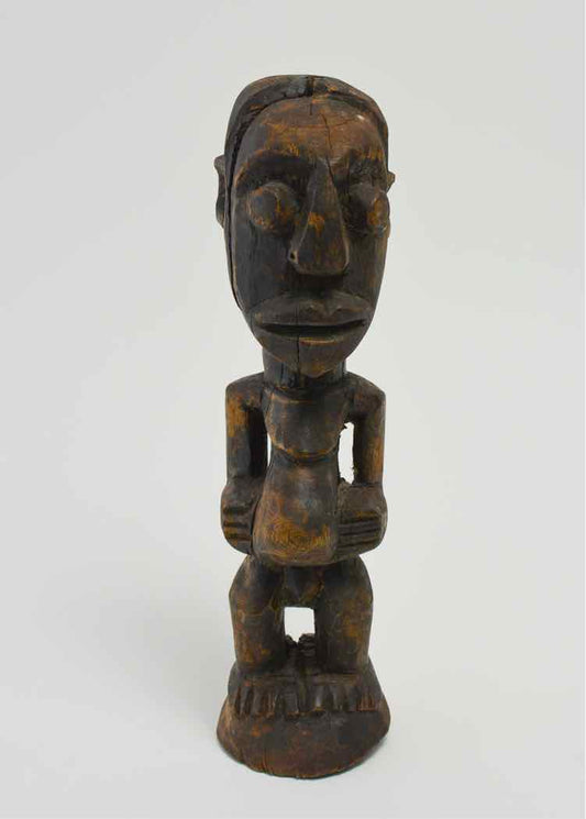 African Hand-Carved Wooden Figure 11"
