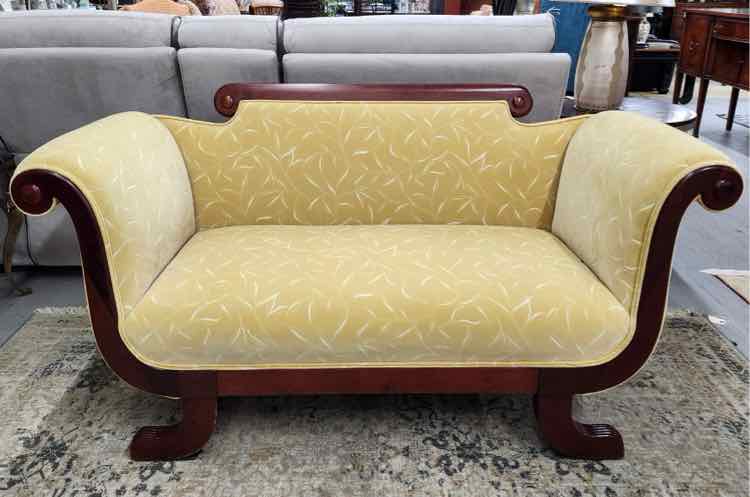 Antique Yellow Art Deco Settee