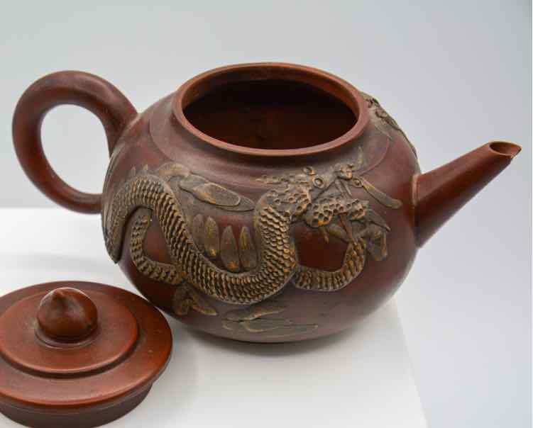 Yixing Purple Clay Dragon Teapot