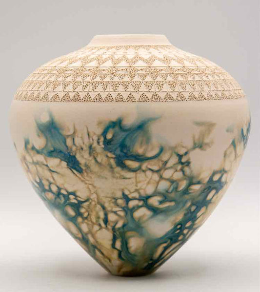 American Porcelain Vase by Patricia Mullins 6.5"