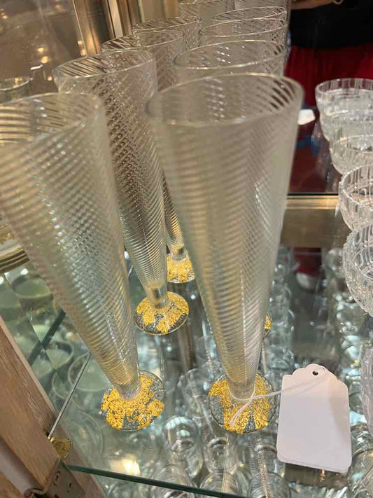 Glass Flutes Goldleaf