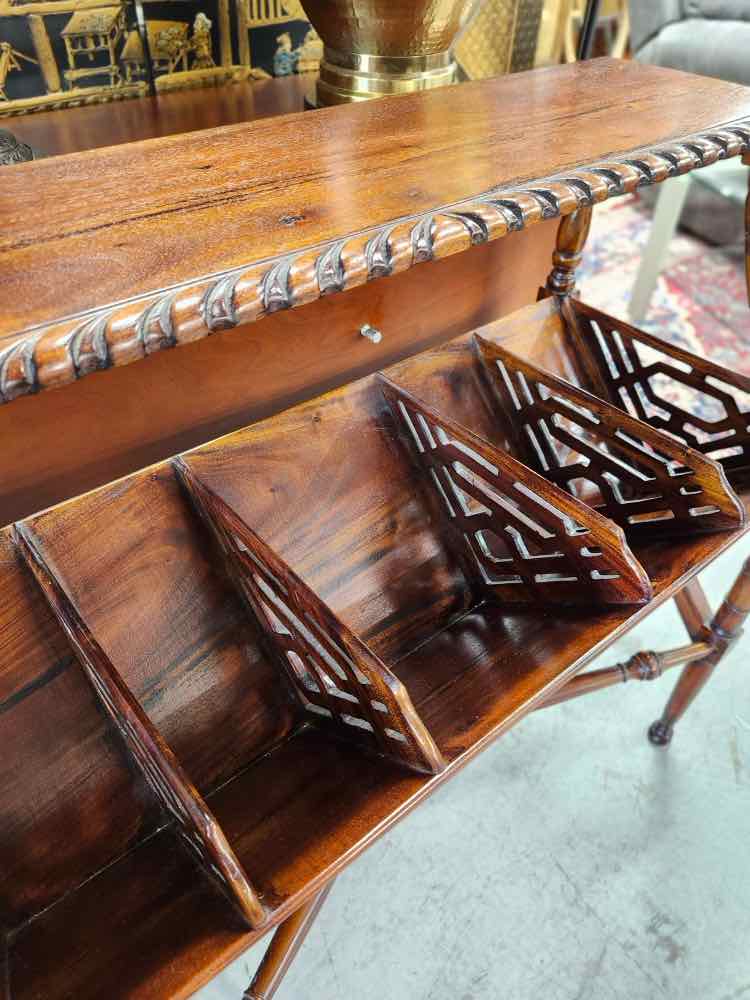 Mahogany Library Book Trough