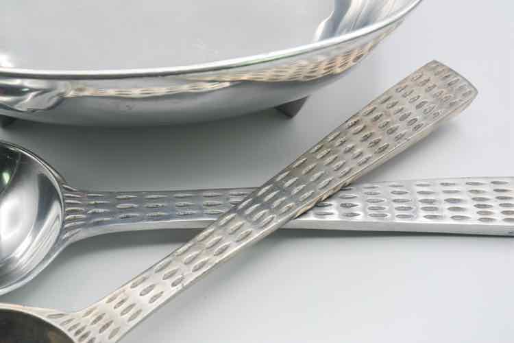 Ashleigh Manor Aluminum Serving Bowl w/ Servers