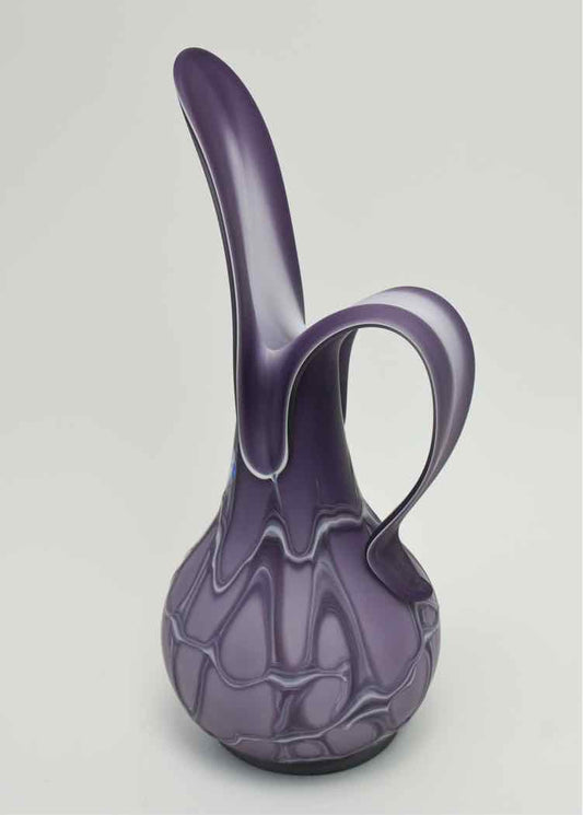 Vtg. Purple Glass Art Vase