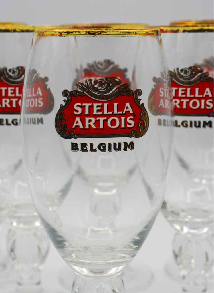 Stella Artois Beer Pedestal Glasses