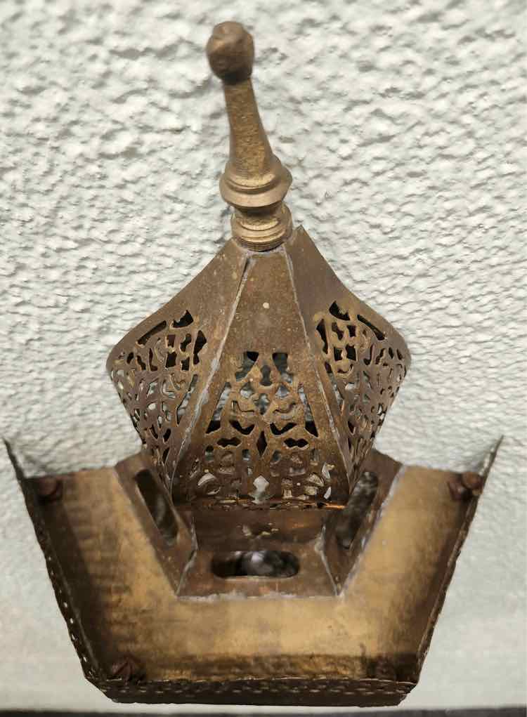Brass Moroccan Candle/Incense Wall Sconce
