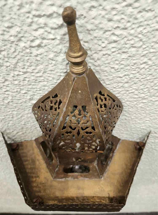 Brass Moroccan Candle/Incense Wall Sconce