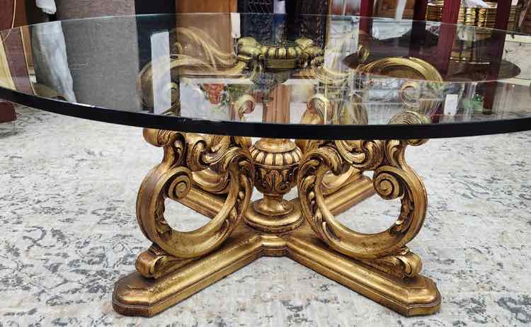 Louis XV Style Guilt Base Coffee Table