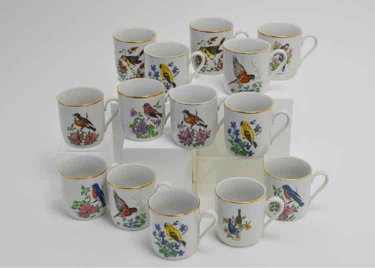 Bareuther Waldsassen Bird Tea Cups