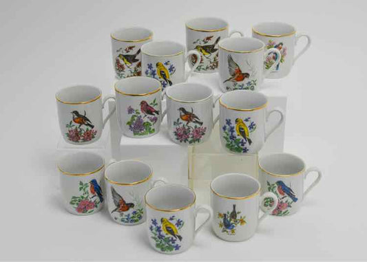 Bareuther Waldsassen Bird Tea Cups