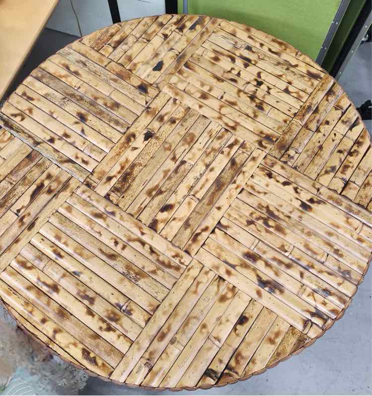 Vtg. Rattan Fold Up Table