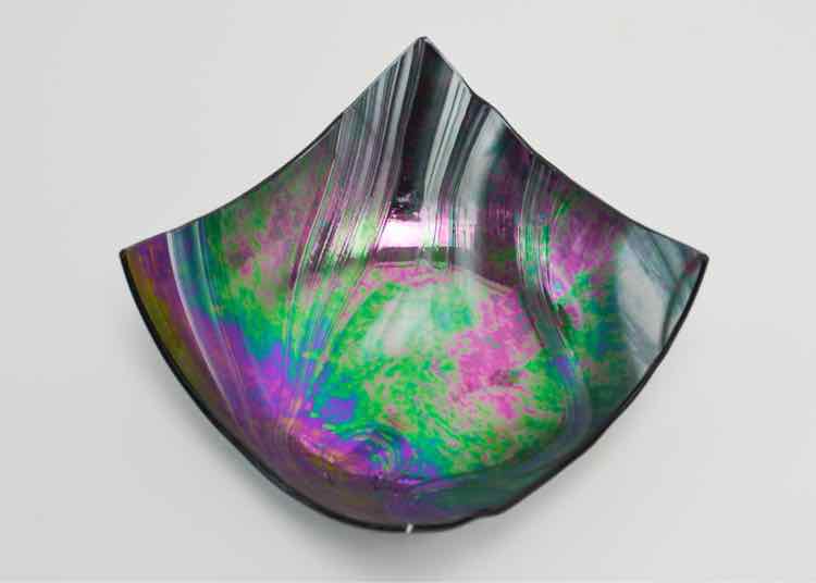 Tony Serviente Handblown Handkerchief Bowl