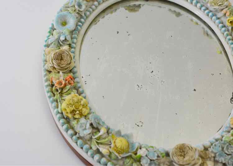 Pair of Vtg.Meissen Oval Mirrors