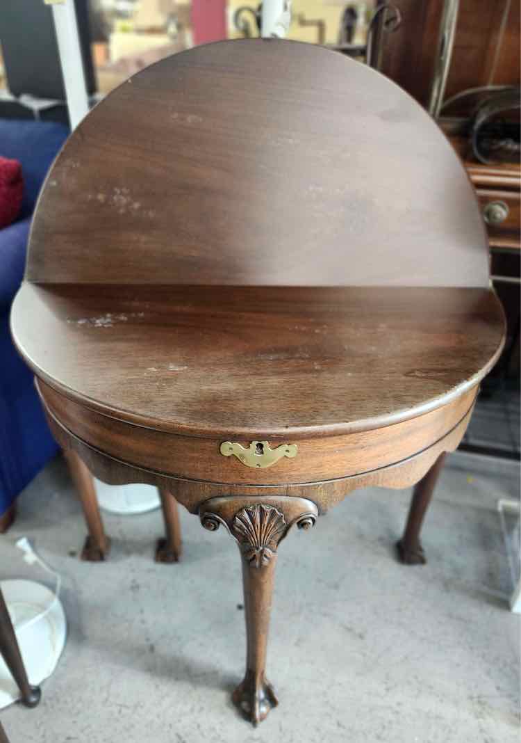 Demi Lune Claw Foot Table