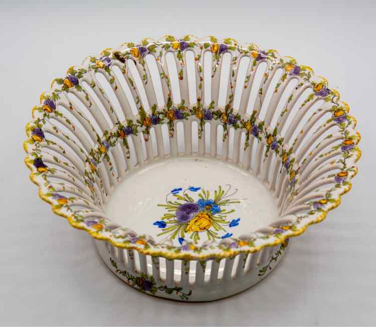 French Pierced Lattice Vtg. Bowl