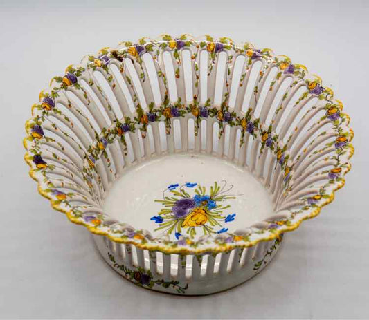 French Pierced Lattice Vtg. Bowl