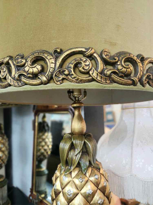 Pair of Tall Pineapple Lamps
