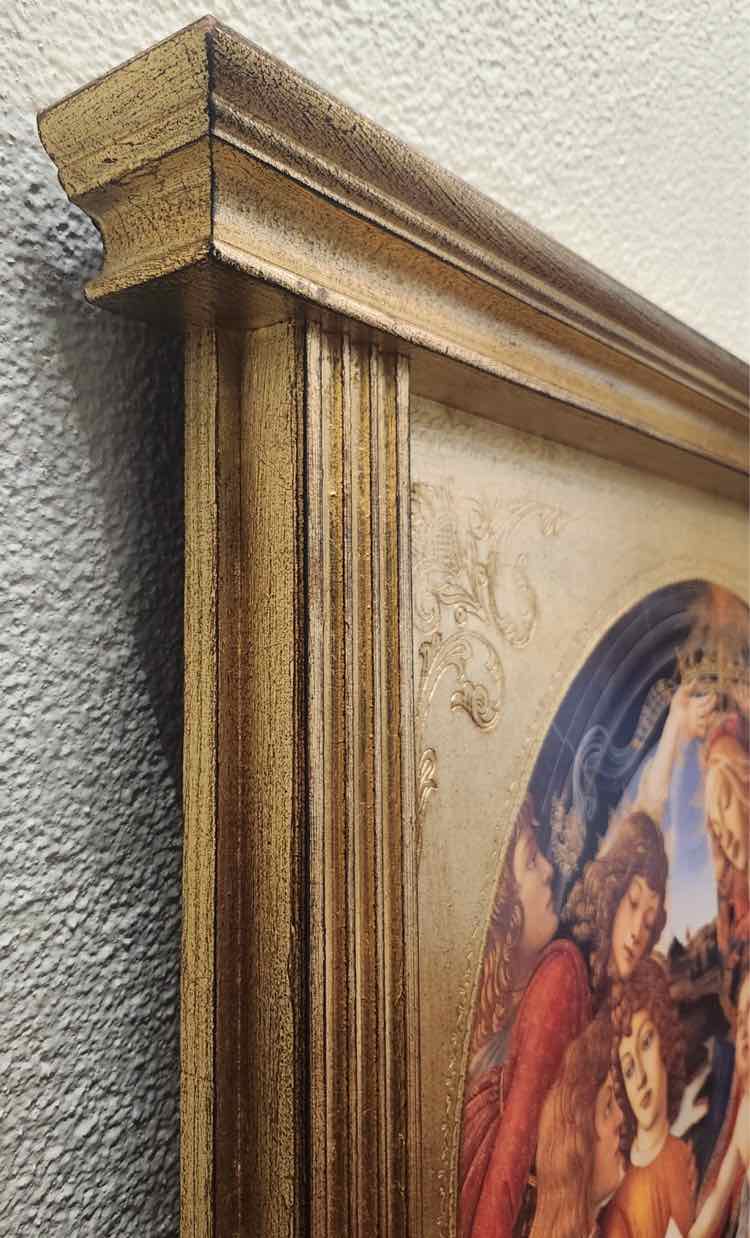 Art Print by Botticelli Gold Leaf Wood
