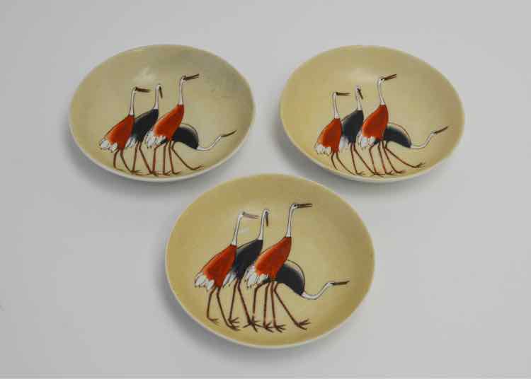 Dishware 3 Vtg.Japanese A.C.F.Crane Bowls