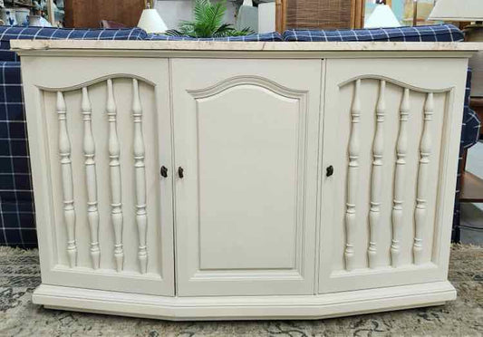 White Stone Top Cabinet