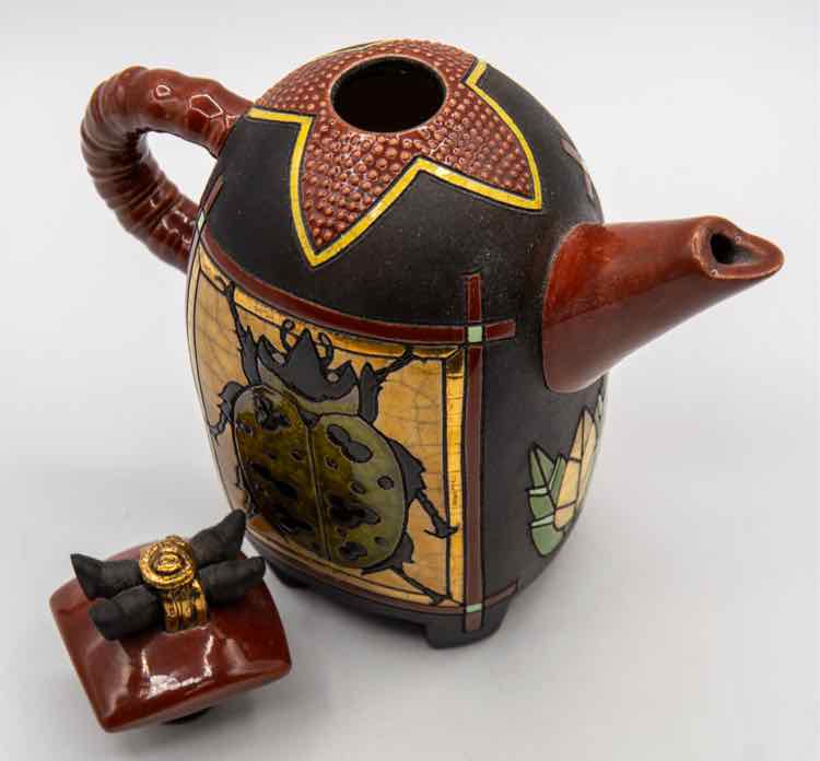 Scarab Ceramic Teapot by Kelly Hong